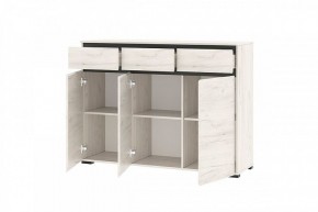 ГРЕТТА Комод 3С3Я 3дв, 3ящ (дуб крафт) в Тавде - tavda.ok-mebel.com | фото 2