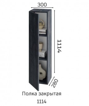 ХЛОЯ Гостиная (Дуб Вотан/Обсидиан) модульная в Тавде - tavda.ok-mebel.com | фото 4