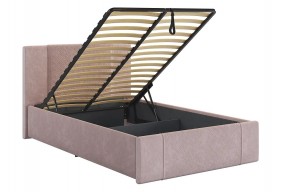 ХЛОЯ Кровать 1200 с ПМ (нежно-розовый велюр) в Тавде - tavda.ok-mebel.com | фото
