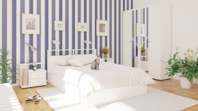 Камелия Кровать 1400, цвет белый, ШхГхВ 143,5х217х78,2 см., сп.м. 1400х2000 мм., без матраса, основание есть в Тавде - tavda.ok-mebel.com | фото 4