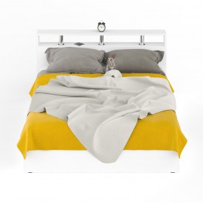 Камелия Кровать 1600, цвет белый, ШхГхВ 163,5х217х78,2 см., сп.м. 1600х2000 мм., без матраса, основание есть в Тавде - tavda.ok-mebel.com | фото