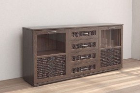 Кэт-4 Комодино (МДФ Венге/Экокожа Caiman коричневый) в Тавде - tavda.ok-mebel.com | фото