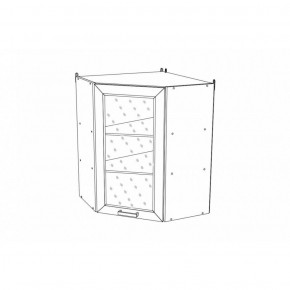 КГ "Агава" ВВУС550 Шкаф навесной угловой h 900 Лиственница светлая в Тавде - tavda.ok-mebel.com | фото