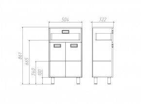 Комод 50 Cube с 1 ящиком Домино (DC5015K) в Тавде - tavda.ok-mebel.com | фото 3