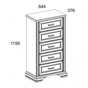 Комод 5S, MONAKO, цвет Сосна винтаж/дуб анкона в Тавде - tavda.ok-mebel.com | фото 2