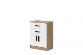 Комод Эконом (Дуб крафт золотой/Белый текстурный) в Тавде - tavda.ok-mebel.com | фото