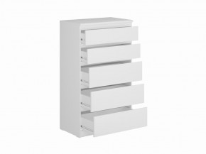 Комод КАСТОР с пятью ящиками, цвет белый в Тавде - tavda.ok-mebel.com | фото 2
