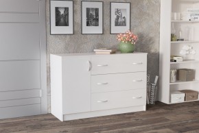 Комод Лофт (3 ящика/1 дверца) Белый в Тавде - tavda.ok-mebel.com | фото