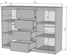 Комод Мальта K118 в Тавде - tavda.ok-mebel.com | фото 2