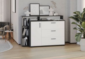 Комод с дверкой и тремя ящиками (графит/белый) в Тавде - tavda.ok-mebel.com | фото 3