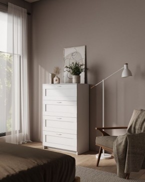 Комод СИРИУС с четырьмя ящиками, цвет белый в Тавде - tavda.ok-mebel.com | фото