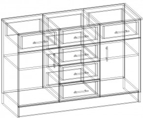 СОФИЯ Комод К1200 2Д (венге/дуб белфорт) в Тавде - tavda.ok-mebel.com | фото 3