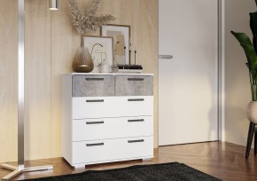 Комод Стандарт-5 NEW (белый/цемент светлый) в Тавде - tavda.ok-mebel.com | фото 3
