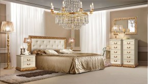 Комод узкий Тиффани штрих-лак/золото (ТФКМ-2) в Тавде - tavda.ok-mebel.com | фото 2