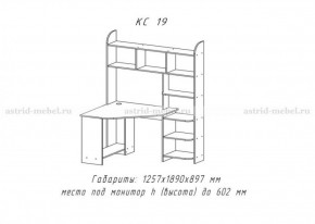 Компьютерный стол №19 (Анкор темный) в Тавде - tavda.ok-mebel.com | фото 3