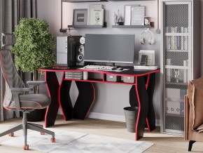 Компьютерный стол КЛ №9.0 (Черный/Красный) в Тавде - tavda.ok-mebel.com | фото 4