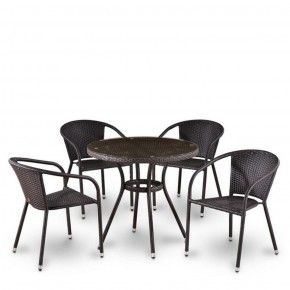 Комплект плетеной мебели T282ANT/Y137C-W53 Brown (4+1) в Тавде - tavda.ok-mebel.com | фото