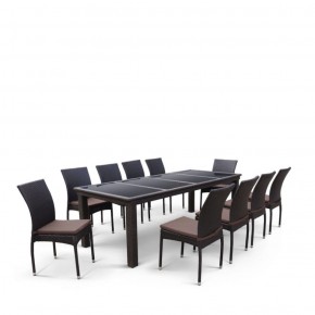 Комплект плетеной мебели T438/Y380A-W53 Brown (10+1) в Тавде - tavda.ok-mebel.com | фото 3