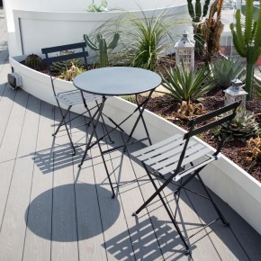 Комплект садовой мебели OTS-001R (стол + 2 стула) металл в Тавде - tavda.ok-mebel.com | фото 2