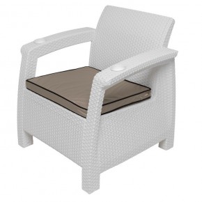 Комплект уличной мебели Yalta Premium Terrace Triple Set (Ялта) белый (+подушки под спину) в Тавде - tavda.ok-mebel.com | фото 8