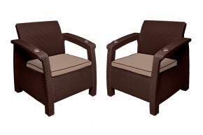 Комплект уличной мебели Yalta Premium Terrace Triple Set (Ялта) шоколадный (+подушки под спину) в Тавде - tavda.ok-mebel.com | фото 6