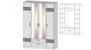 КОСТА-РИКА Шкаф 4-х створчатый (анкор светлый) в Тавде - tavda.ok-mebel.com | фото