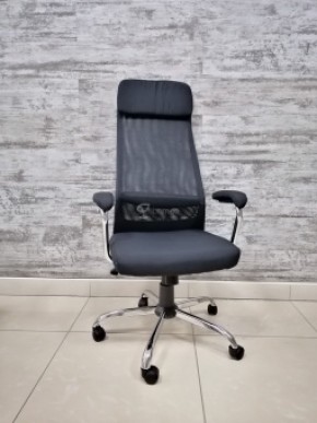 Кресло Barneo K-115 для персонала (черная ткань, черная сетка) в Тавде - tavda.ok-mebel.com | фото