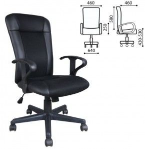 Кресло BRABIX "Optima MG-370" (экокожа/ткань, черное) 531580 в Тавде - tavda.ok-mebel.com | фото 2