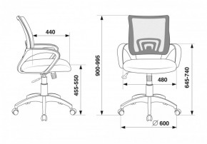 Кресло Бюрократ CH-695N/R/TW-11 красный TW-35N черный TW-11 в Тавде - tavda.ok-mebel.com | фото 3