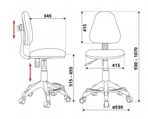 Кресло детское Бюрократ KD-4-F/PENCIL-GN зеленый карандаши в Тавде - tavda.ok-mebel.com | фото 3