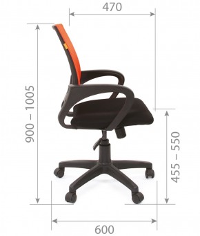 Кресло для оператора CHAIRMAN 696 black (ткань TW-11/сетка TW-69) в Тавде - tavda.ok-mebel.com | фото 5