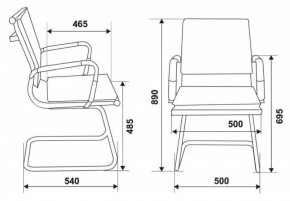 Кресло для посетителя Бюрократ CH-993-LOW-V/M01 черный в Тавде - tavda.ok-mebel.com | фото 3