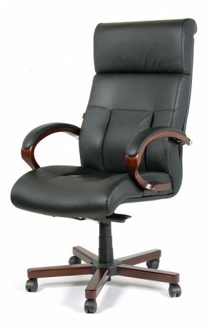 Кресло для руководителя Chairman 421 черный/орех темный, черный в Тавде - tavda.ok-mebel.com | фото 7
