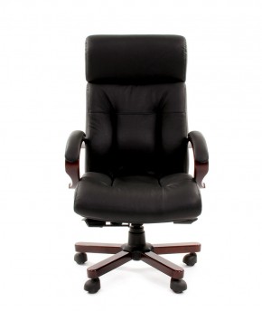 Кресло для руководителя CHAIRMAN  421 (Натуральная кожа) Черное в Тавде - tavda.ok-mebel.com | фото 2