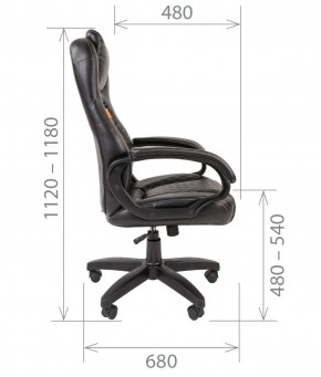 Кресло для руководителя  CHAIRMAN 432 (Экокожа черная) в Тавде - tavda.ok-mebel.com | фото 5