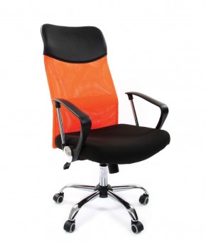 Кресло для руководителя CHAIRMAN 610 N (15-21 черный/сетка оранжевый) в Тавде - tavda.ok-mebel.com | фото