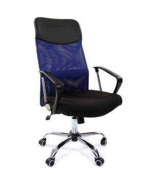 Кресло для руководителя CHAIRMAN 610 N (15-21 черный/сетка синий) в Тавде - tavda.ok-mebel.com | фото
