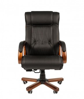 Кресло для руководителя CHAIRMAN  653 (Кожа) Черное в Тавде - tavda.ok-mebel.com | фото 2