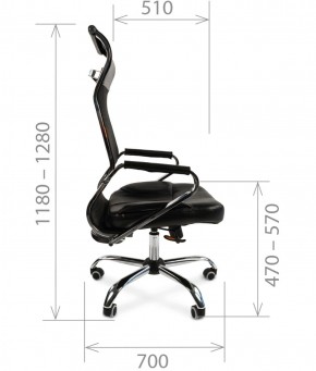 Кресло для руководителя CHAIRMAN 700 (Сетка) Черное в Тавде - tavda.ok-mebel.com | фото 5