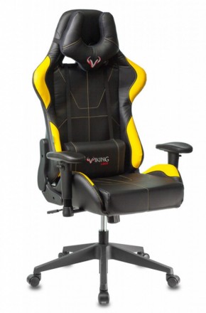 Кресло игровое Бюрократ VIKING 5 AERO YELLOW черный/желтый в Тавде - tavda.ok-mebel.com | фото