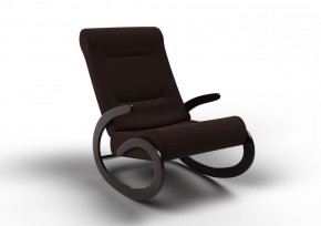 Кресло-качалка Мальта 10-Т-Ш (ткань/венге) ШОКОЛАД в Тавде - tavda.ok-mebel.com | фото 1