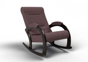 Кресло-качалка Венето 13-Т-КМ (ткань/венге) КОФЕ С МОЛОКОМ в Тавде - tavda.ok-mebel.com | фото 1