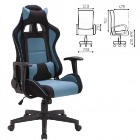 Кресло компьютерное BRABIX "GT Racer GM-100" (черное/голубое) 531818 в Тавде - tavda.ok-mebel.com | фото 2
