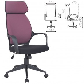 Кресло офисное BRABIX PREMIUM "Galaxy EX-519" (ткань черное/терракотовое) 531570 в Тавде - tavda.ok-mebel.com | фото 2