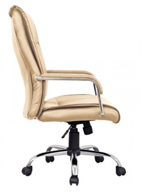Кресло офисное BRABIX "Space EX-508" (экокожа, хром, бежевое) 531165 в Тавде - tavda.ok-mebel.com | фото 3