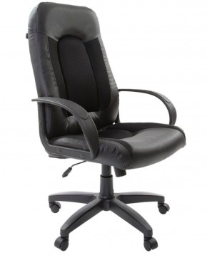 Кресло офисное BRABIX "Strike EX-525" (экокожа черная, ткань черная) 531381 в Тавде - tavda.ok-mebel.com | фото