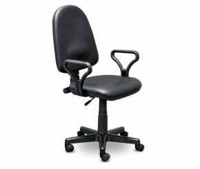 Кресло офисное Престиж+ (черный кожзам PV-1) г/п 140/ПВМ/ гольф в Тавде - tavda.ok-mebel.com | фото 1