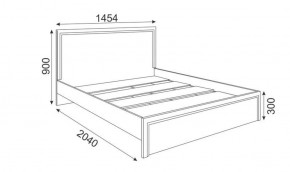 Кровать 1.4 М16 Стандарт с настилом Беатрис (Орех гепланкт) в Тавде - tavda.ok-mebel.com | фото