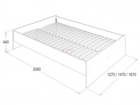 Кровать 1.6 каркас + спинка головная + 2 ящика Ольга-14 без основания в Тавде - tavda.ok-mebel.com | фото 3