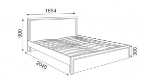 Кровать 1.6 М07 Стандарт с основанием Беатрис (Орех гепланкт) в Тавде - tavda.ok-mebel.com | фото